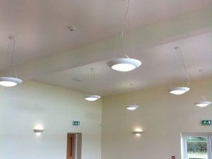 Popperton FC indoor lighting by MW Electrical Services in York